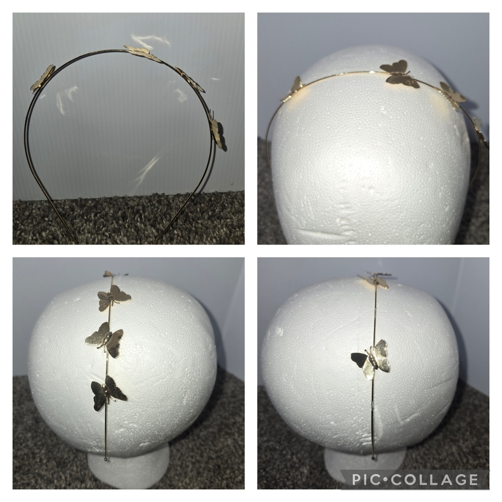 Gold Butterfly Headband, NEW without Tags